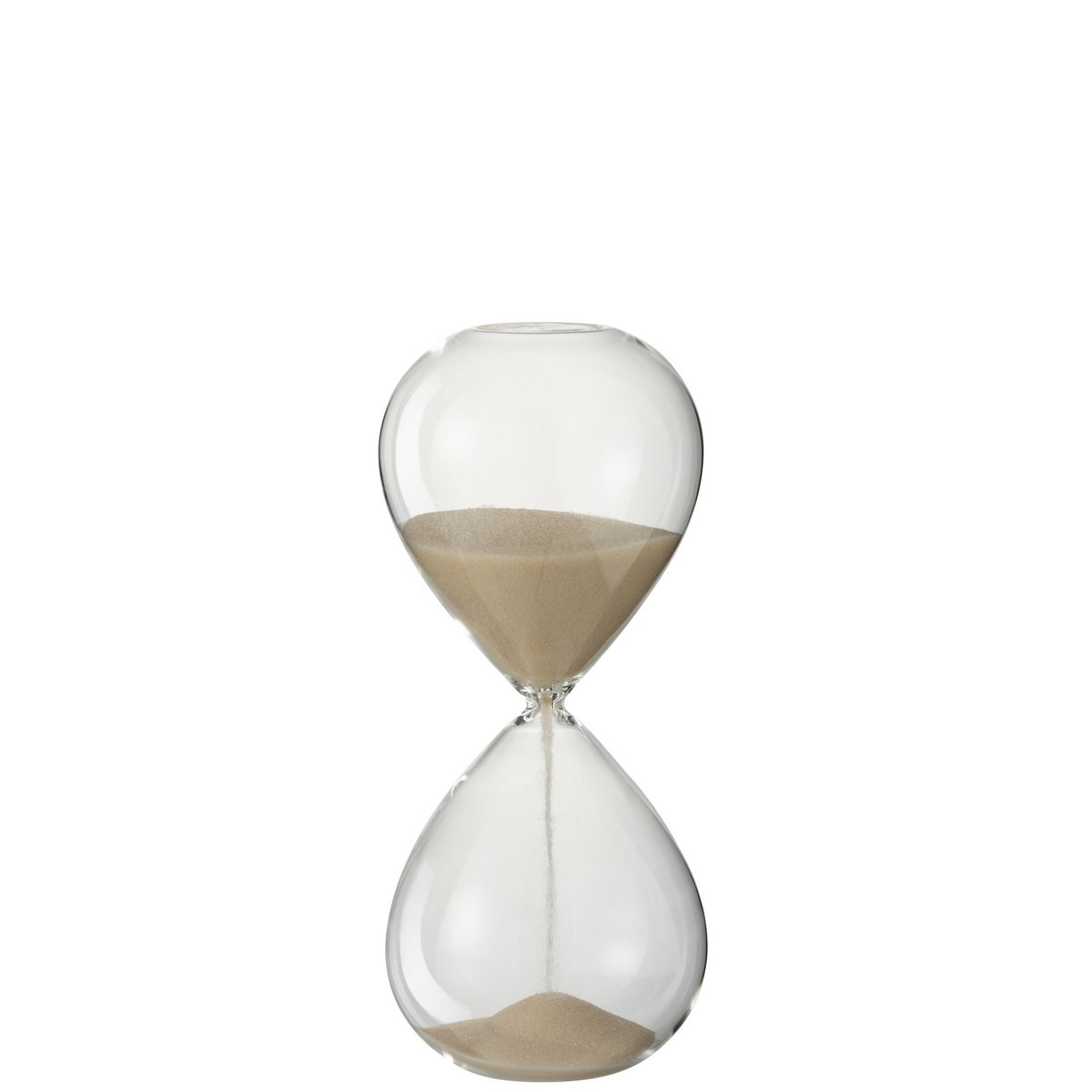 J-Line Zandloper Deco Glas/Zand Beige Medium