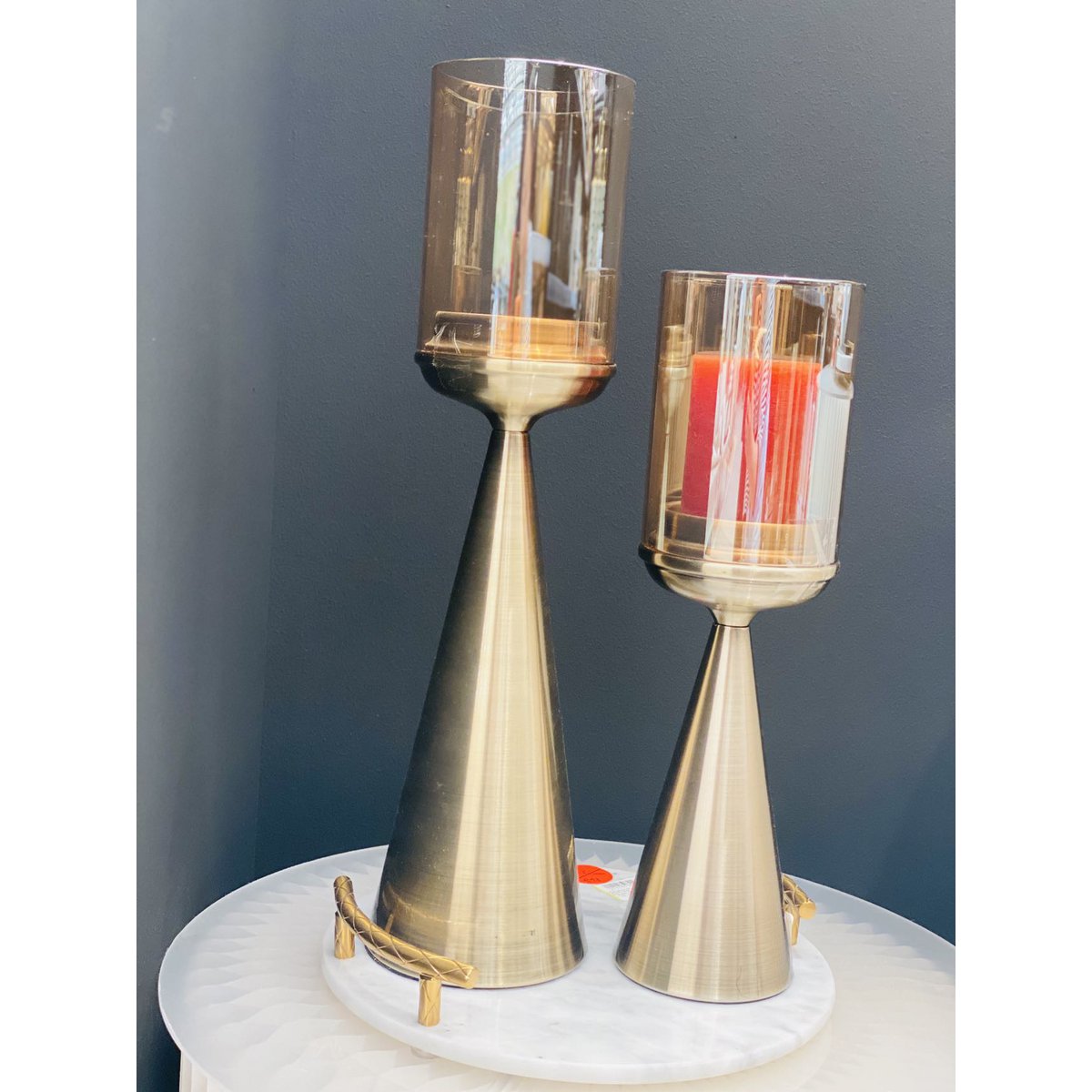 KANDELAAR | GLAS | GOUD L Hoog-50CM