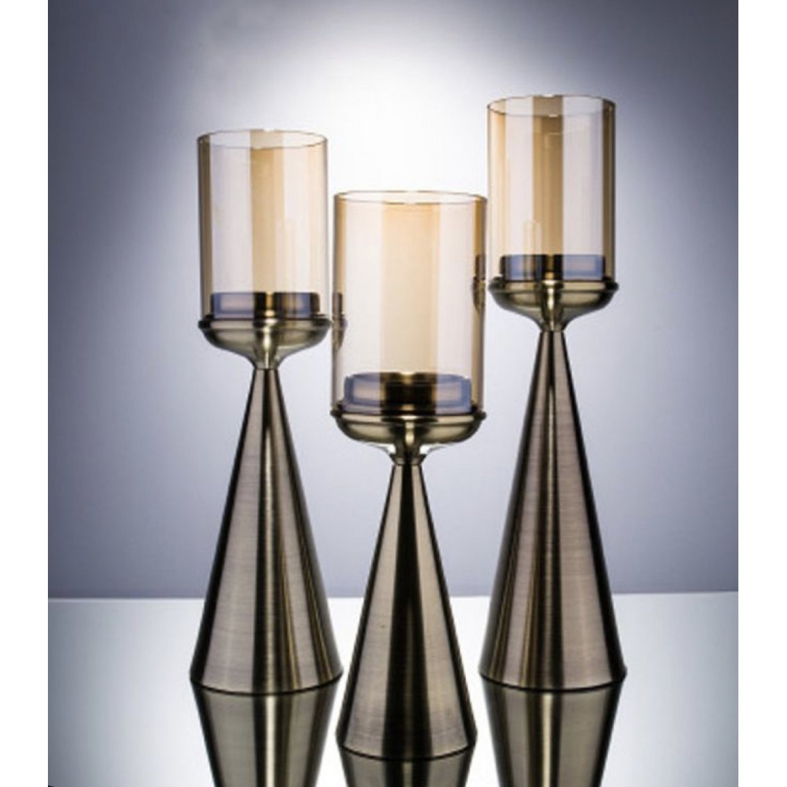 KANDELAAR | GLAS | GOUD L Hoog-50CM